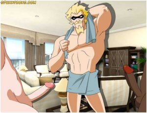 Rating: Explicit Score: 0 Tags: 3boys after_shower beard blonde_hair cmnm dark-skinned_male dark_penis dark_skin dc dc_comics dcau erection gay green_arrow green_arrow_(series) hand_behind_head imminent_sex justice_league justice_league_unlimited male male_only mask nude oliver_queen out_of_frame penis penis_size_difference rule34 spunktoons towel_around_neck towel_around_waist yaoi User: bunchy7s