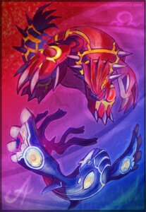 Rating: Safe Score: 0 Tags: ambiguous_gender color_contrast duo e621 feral generation_6_pokemon legendary_pokemon markings nintendo pokemon pokemon_(species) primal_groudon primal_kyogre primal_reversion renepolumorfous spikes teeth User: bunchy7s