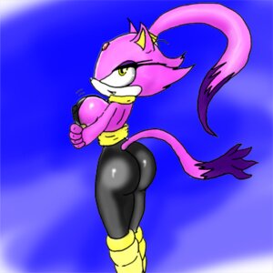 Rating: Questionable Score: 0 Tags: 1:1 anthro big_breasts blaze_the_cat blue_background breasts butt clothing cosplay da_goddamn_batguy domestic_cat e621 felid feline felis female legwear low_res mammal sega simple_background solo sonic_the_hedgehog_(series) tail yellow_eyes User: bunchy7s