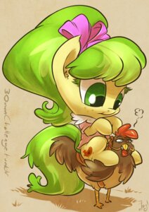 Rating: Safe Score: 0 Tags: 2013 accessory atryl avian biped bipedal_feral bird bow_(feature) bow_accessory bow_ribbon bridle chicken clothing cutie_mark digital_media_(artwork) duo e621 earth_pony equid equine female feral freckles friendship_is_magic fur galliform green_eyes green_hair hair hair_accessory hair_bow hair_ribbon hasbro horse mammal ms._peachbottom_(mlp) my_little_pony orange_body orange_fur phasianid pony quadruped reins ribbons riding saddle straddling tail User: bunchy7s