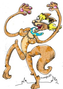 Rating: Questionable Score: 0 Tags: domestic_cat e621 ear_piercing felicia_mertallis felid feline felis female green_eyes hi_res insane mammal paws piercing simple_background solo stripes tail tongue triangle20 what white_background User: bunchy7s