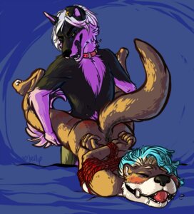 Rating: Explicit Score: 0 Tags: anthro ball_gag bdsm blue_eyes bodily_fluids bondage bound bree_helix canid canine canis collar domestic_dog duo e621 female from_behind_position fur gag gagged hair husky jellybats male male/female mammal mustelid nordic_sled_dog otter peperment purple_body purple_fur rope saliva sex spank_marks spitz white_hair User: bunchy7s