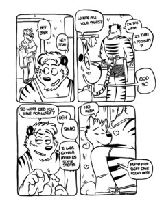 Rating: Safe Score: 0 Tags: anthro apron black_and_white bodily_fluids boxer_briefs canid canine canis clothed clothing comic dialogue domestic_dog dripping duo dylan_(vasuki) e621 english_text eyes_closed felid heart_symbol howie_(vasuki) hug larger_male male male/male mammal monochrome multiple_scenes pantherine saliva shiba_inu size_difference smaller_male spitz tail text tiger topless underwear vasuki User: bunchy7s