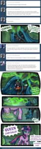 Rating: Safe Score: 0 Tags: absurd_res arthropod changeling_(mlp) comic e621 english_text equid equine female friendship_is_magic hair hasbro hi_res horn insect_wings magic mammal mind_control multicolored_hair my_little_pony mythological_creature mythological_equine mythology pablofiorentino princess_celestia_(mlp) purple_hair queen_chrysalis_(mlp) smile stasis text trapped tumblr twilight_sparkle_(mlp) two_tone_hair unicorn url wings User: bunchy7s
