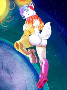 Rating: Questionable Score: 0 Tags: anthro anuvia blue_eyes boots bottomless breasts butt canid canine canis clothed clothing e621 female footwear herro looking_at_viewer looking_back mammal nipples raised_tail shoes side_boob solo space tail wolf User: bunchy7s