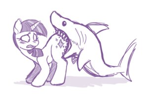 Rating: Questionable Score: 0 Tags: aquatic bite blush butt_bite cutie_mark duo e621 equid equine female feral fish friendship_is_magic fur hair hasbro horn mammal monochrome moophins my_little_pony mythological_creature mythological_equine mythology nom quadruped shark twilight_sparkle_(mlp) uhoh unicorn User: bunchy7s