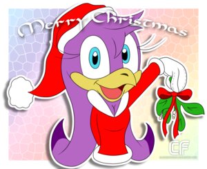 Rating: Safe Score: 0 Tags: anthro avian beak bird blue_eyes breasts christmas christmas_clothing christmas_headwear cleavage clothed clothing cloudedfuture e621 female hat headgear headwear hirundinid holidays kissing_bough looking_at_viewer mistletoe multicolored_body multicolored_clothing non-mammal_breasts open_mouth oscine passerine plant santa_hat sega simple_background solo sonic_riders sonic_the_hedgehog_(series) swallow_(bird) tongue wave_the_swallow white_background User: bunchy7s
