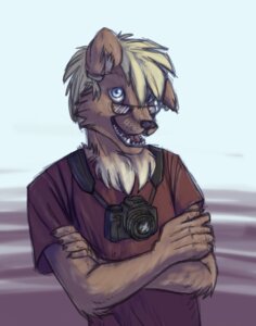 Rating: Safe Score: 0 Tags: anthro biped blue_eyes camera canid canine chest_tuft crossed_arms digital_media_(artwork) e621 eyewear fur glasses half-length_portrait lizspit looking_at_viewer male mammal portrait solo standing tuft User: bunchy7s
