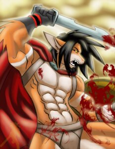 Rating: Questionable Score: 0 Tags: 300_(film) action_pose anthro battle blood blood_on_clothing bodily_fluids canid canine cape clothed clothing e621 faint fox holding_melee_weapon holding_object holding_sword holding_weapon kopis male mammal melee_weapon pose shield skech_(character) skimpy solo spartan_(roman) spartan_armor_(roman) sword warrior weapon User: bunchy7s