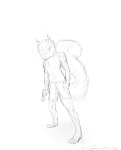 Rating: Safe Score: 0 Tags: 2011 abs anthro biped black_and_white bottomwear chest_tuft clothed clothing e621 fur gun looking_at_viewer male mammal monochrome oonami pose ranged_weapon rodent sciurid shorts simple_background skeeter_(character) sketch solo standing tail topless tree_squirrel tuft weapon white_background User: bunchy7s