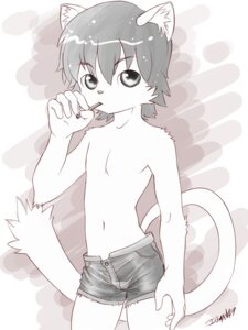 Rating: Safe Score: 0 Tags: 2007 3:4 adolescent anthro bottomwear brush brushing brushing_teeth clothed clothing digital_media_(artwork) domestic_cat e621 eldiman felid feline felis hotpants inner_ear_fluff looking_at_viewer male male_anthro mammal navel portrait shorts signature skimpy skinny_anthro skinny_male solo tail text three-quarter_portrait topless topless_anthro topless_male tuft young young_anthro young_male User: bunchy7s