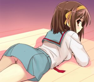 Rating: Explicit Score: 0 Tags: 1girls ass blush bow breasts brown_eyes brown_hair clothing cute female from_behind fully_clothed haruyama innocent legs_together looking_at_viewer looking_back lying no_panties on_stomach photoshop pussy pussy_peek rule34 school_uniform short_hair skirt small_breasts solo suzumiya_haruhi suzumiya_haruhi_no_yuuutsu teenager uncensored upskirt white_skin young User: bunchy7s