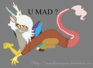 Rating: Safe Score: 0 Tags: alpha_channel blue_body blue_feathers chimera crossgender dialogue discord_(mlp) draconequus e621 english_text fangs feathered_wings feathers female feral friendship_is_magic hair hasbro hi_res jaquelindreamz membrane_(anatomy) membranous_wings mismatched_wings my_little_pony solo tail tail_tuft teeth text thick_tail tuft white_hair wings User: bunchy7s