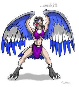 Rating: Safe Score: 0 Tags: 4_toes anisodactyl avian avian_feet beak bird black-rat claws clothing e621 feathered_wings feathers feet female footwear legwear shirt simple_background socks solo toes topwear transformation white_background wings User: bunchy7s