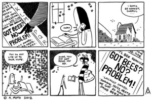 Rating: Safe Score: 0 Tags: 2012 adam_muto advertisement anthro arthropod avian beak bee bird book building clothing comic dialogue e621 english_text feral hat headgear headwear house hymenopteran insect male monochrome penguin tall_penguin text window User: bunchy7s