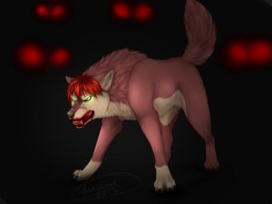 Rating: Questionable Score: 0 Tags: 4:3 angry black_nose blood bodily_fluids brown_body brown_fur canid canine canis claws countershading dark defensive e621 eerie fangs feral fur gaara_(naruto) gloves_(marking) glowing green_eyes growling hair hashire male mammal markings naruto red_body red_fur red_hair sharp_teeth snarling solo surrounded teeth wolf User: bunchy7s