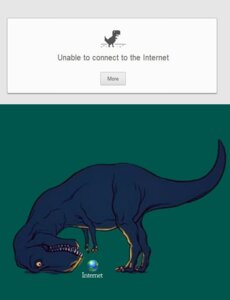 Rating: Safe Score: 0 Tags: ambiguous_gender dinosaur dinosaur_(google_chrome) e621 english_text feral google google_chrome humor internet nude prehistoric_species reaching reptile saurischian scalie side_view solo tail text theropod tiny_arms tyrannosaurid tyrannosauroid tyrannosaurus tyrannosaurus_rex unknown_artist User: bunchy7s