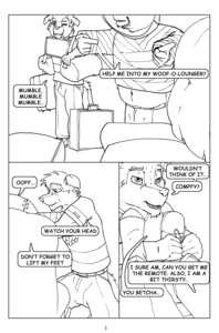 Rating: Safe Score: 0 Tags: anthro black_and_white bussaca canid canine cast chair clothed clothing comic dialogue duo e621 english_text fur furniture hi_res male mammal mink monochrome mustelid musteline sofa tail text true_musteline User: bunchy7s