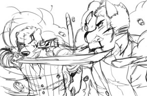 Rating: Safe Score: 0 Tags: accessory anthro blade blood bodily_fluids canid canine canis clock clothing duo e621 eyewear genchi glasses gun hair male mammal melee_weapon monochrome mustelid necktie otter pocketwatch ranged_weapon spent_casing suit sword topwear vest violence watch weapon wolf wounded User: bunchy7s