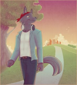 Rating: Safe Score: 0 Tags: anjila anthro canid canine canis clothing e621 headgear headkerchief headwear hi_res kerchief lupine_assassin male mammal solo tail wolf User: bunchy7s