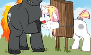 Rating: Questionable Score: 0 Tags: apple bodily_fluids brutus_the_nightmare chimangetsu duo e621 equid equine female feral fire flaming_hair flaming_mane flipside food friendship_is_magic fruit hasbro horn lagneia male mammal my_little_pony mythological_creature mythological_equine mythology nightmare_(species) plant pseudo_hair pseudo_mane quadruped restraints stocks tail tears unicorn User: bunchy7s