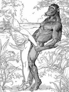 Rating: Explicit Score: 0 Tags: all_fours anal anal_penetration anthro anthro_penetrating anthro_penetrating_human ape arm_grab balls big_penis bottomless clothed clothing doggystyle duo e621 erection feet footwear forest from_behind_position furronika genitals greyscale haplorhine hi_res human human_on_anthro human_penetrated humanoid_genitalia humanoid_penis interspecies male male/male male_penetrated male_penetrating male_penetrating_male mammal monochrome muscular muscular_male nipples nude outside penetration penis plant prehensile_feet primate sex shirt standing toes topwear tree User: bunchy7s