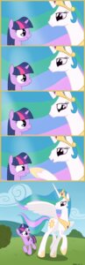 Rating: Safe Score: 0 Tags: absurd_res boop cloud comic crown cutie_mark day duo e621 equid equine eyelashes feathered_wings feathers female feral friendship_is_magic fur grass hair hasbro headgear hi_res hill horn horseshoe mammal manateemckenzie multicolored_hair my_little_pony mythological_creature mythological_equine mythology outside plant princess princess_celestia_(mlp) purple_body purple_eyes purple_fur purple_hair quadruped royalty shrub sky smile star sun tail twilight_sparkle_(mlp) two_tone_hair unicorn white_body winged_unicorn wings young young_feral User: bunchy7s