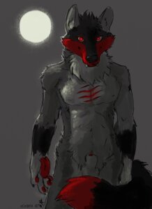 Rating: Explicit Score: 0 Tags: animal_genitalia anthro balls biped canid canine canis e621 flaccid gairne genitals looking_at_viewer male mammal oce penis penis_tip red_eyes sheath solo standing wolf User: bunchy7s