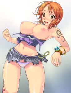 Rating: Explicit Score: 0 Tags: 1girls arm_tattoo blue_tattoo breasts clothing female female_only human jewelry large_breasts log_pose nami_(one_piece) navel nipples one_piece orange-haired_female orange_hair panties pre-timeskip rule34 short_hair skirt solo straight_hair surprised tattoo tattoo_on_arm tattooed_arm underwear wardrobe_malfunction water_7 yoko_jyusuke User: bunchy7s
