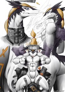 Rating: Questionable Score: 0 Tags: abs anthro bare_chest belly biped blue_eyes claws clothing dragon e621 feathered_dragon feathered_scalie feathered_wings feathers featureless_crotch head_wound hi_res karabiner legendz looking_at_viewer male muscular muscular_anthro muscular_male mythological_creature mythological_scalie mythology nipples nude open_mouth pecs ranshiin scalie solo standing wardrobe_malfunction white_belly wings User: bunchy7s