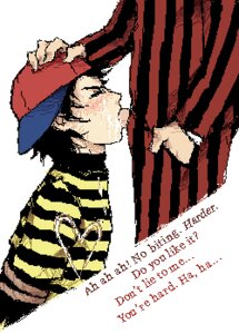 Rating: Explicit Score: 0 Tags: earthbound fellatio male mother_(series) mother_2 ness oral pokey_minch rule34 text yaoi User: bunchy7s Rating: Explicit Score: 0 Tags: earthbound fellatio male mother_(series) mother_2 ness oral pokey_minch rule34 text yaoi User: bunchy7s