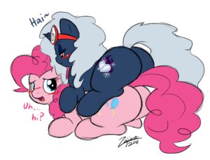 Rating: Questionable Score: 0 Tags: 2011 blush butt cutie_mark duo e621 earth_pony equid equine fan_character female female/female feral friendship_is_magic grey_hair hair hasbro horn horse mammal my_little_pony mythological_creature mythological_equine mythology pink_hair pinkie_pie_(mlp) pony quadruped shivers simple_background tail unicorn white_background zajice User: bunchy7s