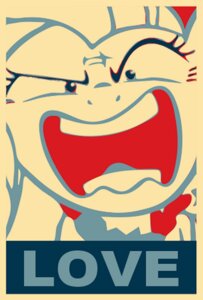 Rating: Safe Score: 0 Tags: barack_obama_"hope"_poster border e621 election equid equine female fluttershy_(mlp) friendship_is_magic grandfathered_content hasbro hi_res horse love mammal my_little_pony pony poster poster_template propaganda shepard_fairey solo yellow_border User: bunchy7s