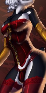 Rating: Questionable Score: 0 Tags: 1:2 anthro armwear black_body black_fur bra breasts bulge bustier canid canine canis clothing dobermann domestic_dog e621 elbow_gloves fur gloves gynomorph handwear hi_res intersex jekka lady_snakebite legwear lingerie mammal panties pinscher small_waist solo stockings string_panties teasing thigh_highs torso_shot underwear white_body white_fur User: bunchy7s