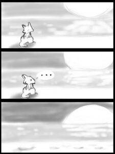 Rating: Safe Score: 0 Tags: 3:4 ambiguous_gender asdfjkl03 base_three_layout beach cave_story comic darwin_(asdfjkl03) detailed_background dragon e621 ellipsis feral footprint greyscale lagomorph leporid mammal mimiga monochrome mythological_creature mythological_scalie mythology outside rabbit sand scalie sea seaside sitting sky sky_dragon_(cave_story) solo sun sunset tail three_frame_image three_row_layout toony water User: bunchy7s