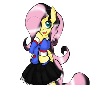 Rating: Safe Score: 0 Tags: alternative_fashion anthro anthrofied blue_eyes clothing costume e621 equid equine feathered_wings feathers female flairnightz fluttershy_(mlp) friendship_is_magic fur goth hair hasbro long_hair makeup mammal multicolored_hair my_little_pony mythological_creature mythological_equine mythology pegasus school_uniform semi-anthro simple_background solo student two_tone_hair uniform white_background wings yellow_body yellow_feathers yellow_fur User: bunchy7s