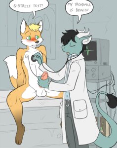 Rating: Explicit Score: 0 Tags: abel_(gamerfox) anthro arra balls black_hair blonde_hair blush canid canine cardiophilia casual_handjob clothed clothed/nude clothed_male clothing dialogue digital_media_(artwork) dipstick_tail doctor doctor's_office dragon duo e621 english_text erection examination examination_table fox genitals hair handjob heartbeat humor interspecies listening_to_chest male male/male mammal markings medical medical_examination medical_instrument metal_(artist) mythological_creature mythological_scalie mythology necronomicon nude only_one_nude patient penile penis reptile scalie scientific_instrument sex short_hair sitting spread_legs spreading stethoscope tail tail_markings teal_body teal_skin text unprofessional_behavior User: bunchy7s