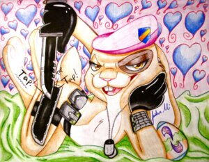 Rating: Questionable Score: 0 Tags: beret buckteeth clothed clothing e621 female hat headgear headwear heart_symbol hop_(movie) illumination_entertainment inviting k-bar_combat_knife knife lagomorph leporid looking_at_viewer mammal ovorange pink_berets playful rabbit skimpy smile solo teeth User: bunchy7s