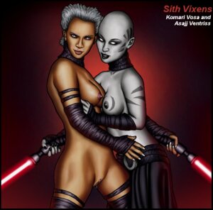 Rating: Explicit Score: 0 Tags: 2008 arm_warmers armlet armwear asajj_ventress background bald black_border border breasts clit_piercing dathomiri duo female front_view grey_hair grey_nipples happy holding_object holding_sword holding_weapon hugging komari_vosa laser legwear lightsaber lips long_skirt looking_at_viewer medium_breasts multiple_females multiple_girls nipples parted_lips piercing pussy pussy_peek red_lightsaber rule34 science_fiction shabby_blue short_hair simple_background skirt smile star_wars star_wars:_bounty_hunter star_wars:_republic star_wars_legends stockings sword teeth teeth_clenched thighhighs topless topless_female weapon white_eyes yuri User: bunchy7s