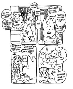 Rating: Safe Score: 0 Tags: anthro black_and_white bookshelf comic dialogue duo dylan_(vasuki) e621 english_text felid furniture heart_symbol male mammal monochrome pantherine tail tail_motion tailwag text thinking_about_another thought_bubble tiger vasuki User: bunchy7s