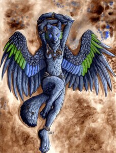 Rating: Safe Score: 0 Tags: 2011 anthro canid canine canis e621 feathered_wings feathers female jewelry looking_at_viewer mammal nude palelady piercing solo tail tala_atma wings wolf User: bunchy7s