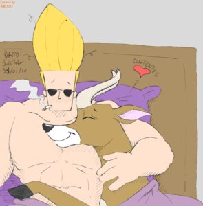 Rating: Questionable Score: 0 Tags: after_sex antelope artist_collaboration asthexiancal bed bestiality blonde_hair bovid brown_body brown_fur carol_the_antelope cartoon_network cigarette cushion duo e621 eyes_closed eyewear female female_on_human feral fur furniture hair heart_symbol horn hug human human_on_feral inside interspecies johnny_bravo johnny_bravo_(series) light_body light_skin male male_on_feral mammal nr1231 on_bed smile smoking sunglasses white_body white_fur User: bunchy7s