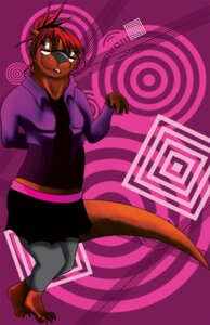 Rating: Safe Score: 0 Tags: anthro blue_eyes brown_body brown_fur clothing e621 eyewear female fur glasses hair hi_res jeffurr mammal mustelid otter red_hair solo teeth User: bunchy7s