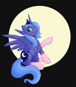 Rating: Safe Score: 0 Tags: blue_body blue_feathers blue_hair clothing crown cutie_mark e621 equid equine feathered_wings feathers female feral footwear friendship_is_magic hair hasbro headgear horn legwear looking_at_viewer mammal my_little_pony mythological_creature mythological_equine mythology princess_luna_(mlp) pterosaurpony quadruped simple_background socks solo tail toony winged_unicorn wings User: bunchy7s