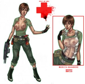 Rating: Explicit Score: 0 Tags: belt bottomwear breasts capcom clothing female female_only firearm footwear human neckwear nipples rebecca_chambers resident_evil rifle rule34 solo stregatto10 tagme topwear weapon User: bunchy7s