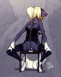 Rating: Questionable Score: 0 Tags: 4:5 alice_en_rouge anthro bdsm biped blonde_hair bondage bondage_chair bondage_furniture bound breasts bustier canid canine canis censored chain chain_leash chinese_crested_dog clothing collar convenient_censorship domestic_dog e621 female fluffy_ears garter_straps hair hairless hairless_dog jojo_(jo_tylman) leash legwear lingerie mammal restraints sitting solo spread_legs spreading stockings submissive submissive_female tail toy_dog User: bunchy7s