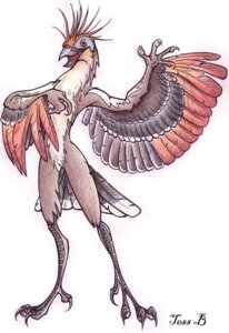 Rating: Safe Score: 0 Tags: ambiguous_gender anthro avian bird claws e621 f0xyme feathered_wings feathers hoatzin looking_at_viewer nude simple_background solo winged_arms wings User: bunchy7s