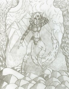 Rating: Safe Score: 0 Tags: absurd_res anthro armor canid canine canis e621 female graphite_(artwork) greyscale hi_res kitrayukisan mammal monochrome solo tail traditional_media_(artwork) wolf User: bunchy7s