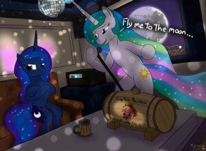Rating: Safe Score: 0 Tags: 2012 alcohol barrel beverage blue_hair cutie_mark disco disco_ball duo e621 english_text equid equine female feral food friendship_is_magic hair hasbro hi_res horn karaoke long_hair macchiatojolt mammal multicolored_hair my_little_pony mythological_creature mythological_equine mythology nightclub princess princess_celestia_(mlp) princess_luna_(mlp) royalty sibling_(lore) sister_(lore) sisters_(lore) tail tankard text trolling unicorn User: bunchy7s
