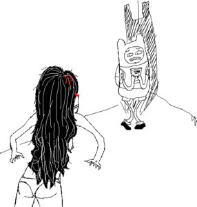 Rating: Explicit Score: 0 Tags: adventure_time angry artist_request ass backpack black_hair breasts cartoon_network clothed female finn_the_human first_porn_of_character from_behind human male marceline monochrome nipples on_model panties rule34 straight_hair topless vampire worried User: bunchy7s